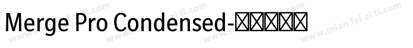 Merge Pro Condensed字体转换